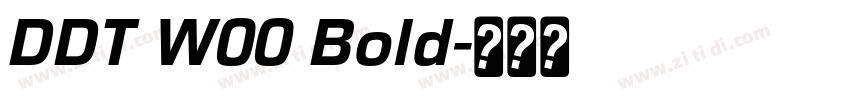 DDT W00 Bold字体转换